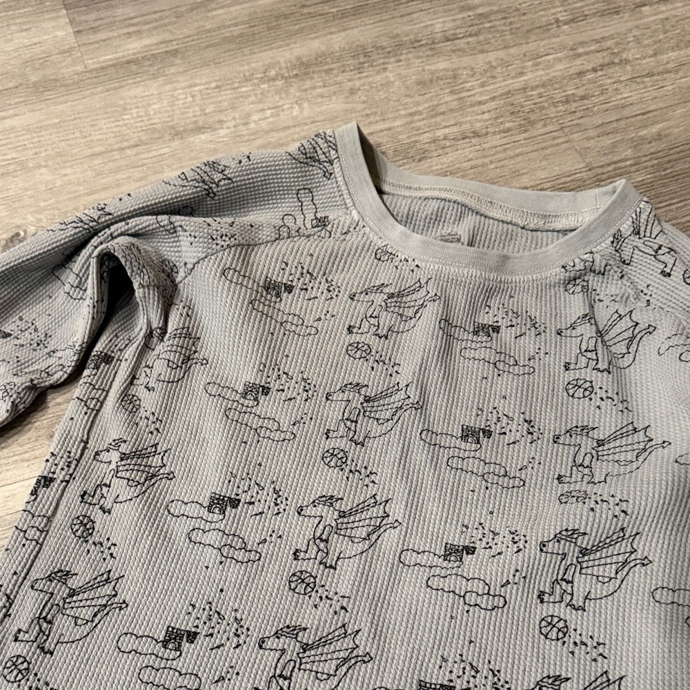 Gray ice cream castles thermal long sleeve